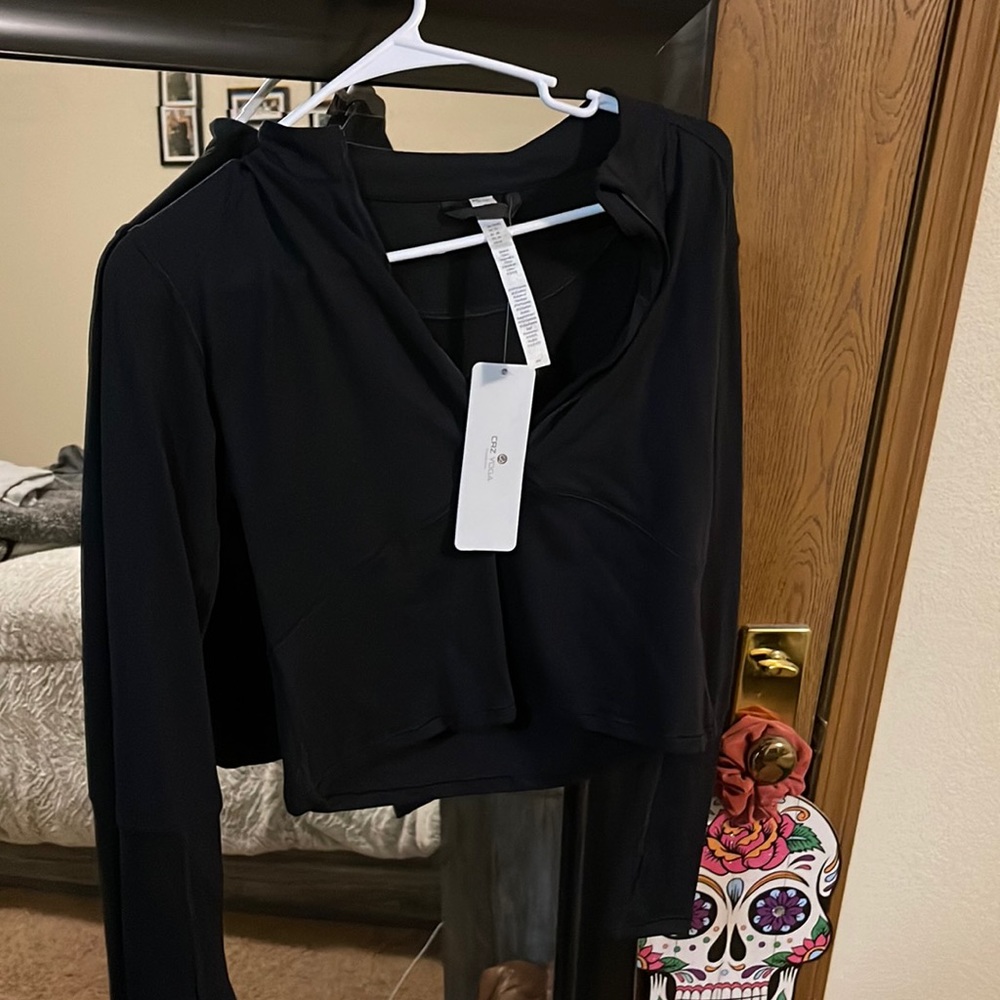 Crop half zip workout top - Picture 1 of 3